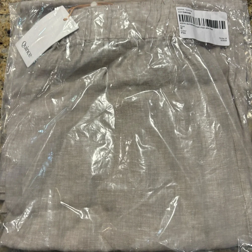 QUINCE NWT 100% european lInen maxi skirt -flax -medium - Picture 13 of 13